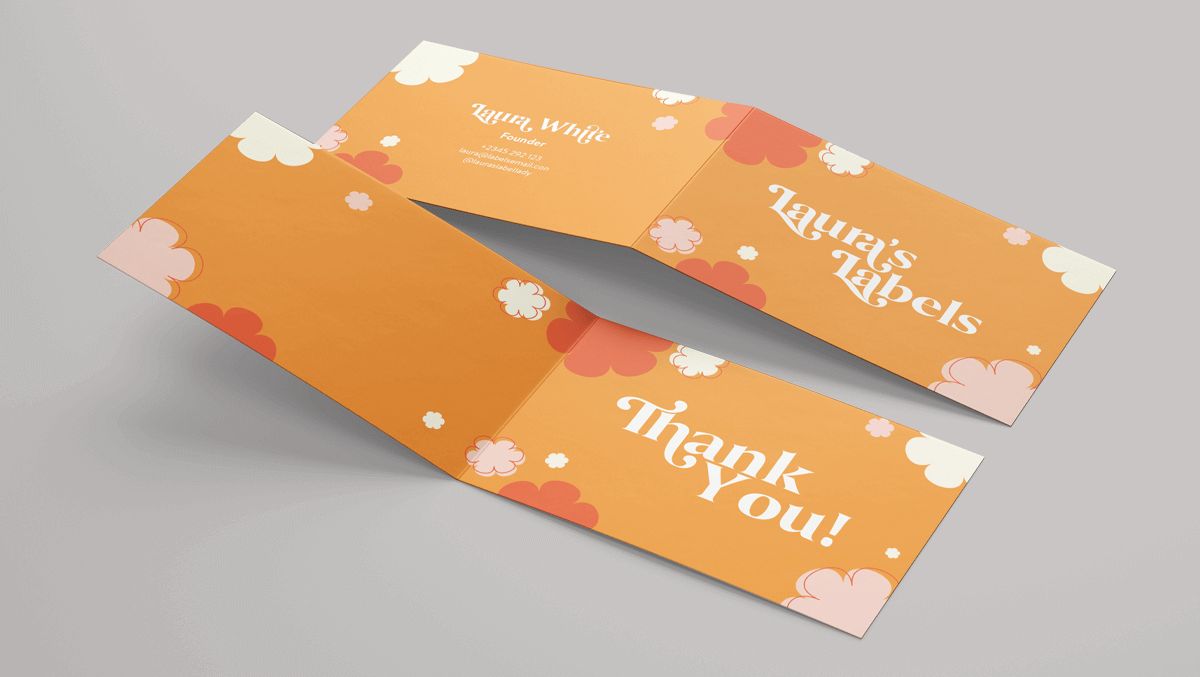 Horizontal Folded Business Cards